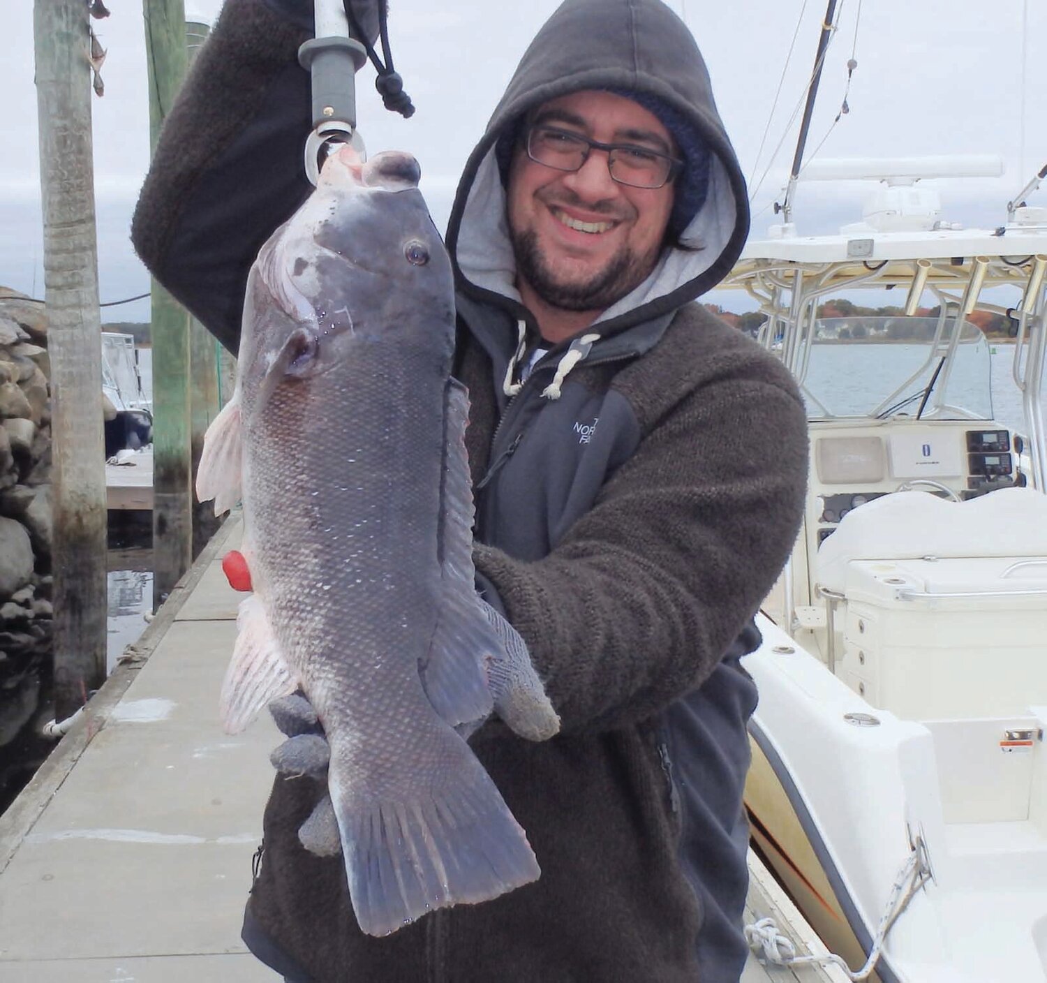 TAUTOG SEASON: Angler Geoff Monti had no trouble catching his limit of tautog off Newport in late October. (Submitted photos)